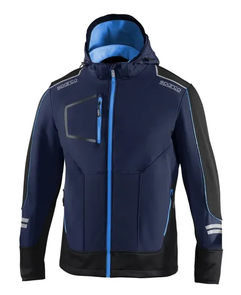 Sparco YORK TECH SOFT-SHELL Softshellová bunda L, Námornícka modrá-Modrá