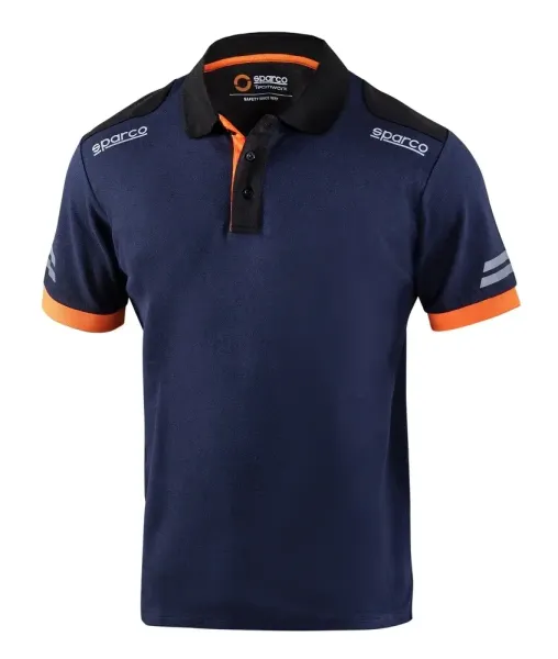 Sparco TOLEDO TECH POLO Polokošeľa 3XL, Námornícka modrá-Oranžová
