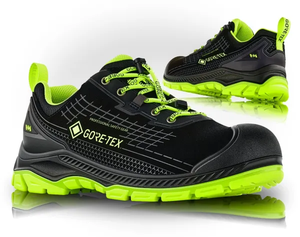 VM Footwear PRESTON S7L Bezpečnostná obuv Čierna-Zelená, 46