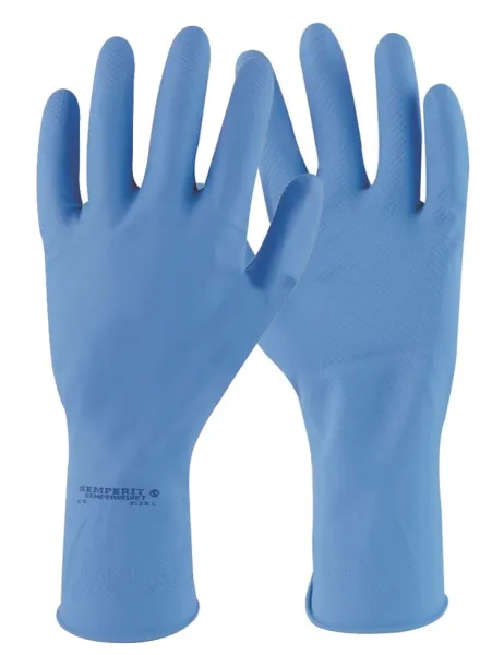 Semperit SEMPERVELVET Pracovné latexové rukavice Modrá, 8
