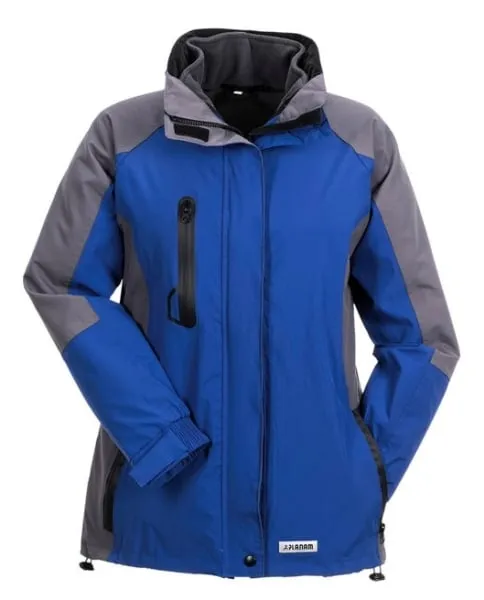 Planam OUTDOOR SHAPE Zimná bunda dámska S, Modrá-Šedá