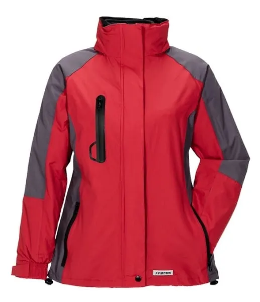 Planam OUTDOOR SHAPE Zimná bunda dámska XL, Červená-Šedá
