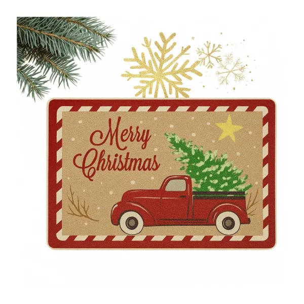 Vianočná rohožka MERRY CHRISTMAS - 60x90 cm v akcii