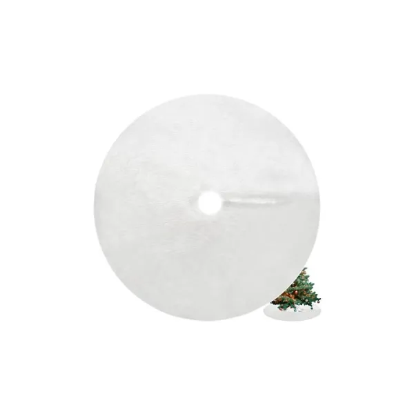 Biely kožušinový koberček pod vianočný stromček - 150 cm v akcii