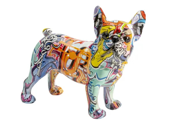 Graffiti Dog dekorácia 24 cm mix