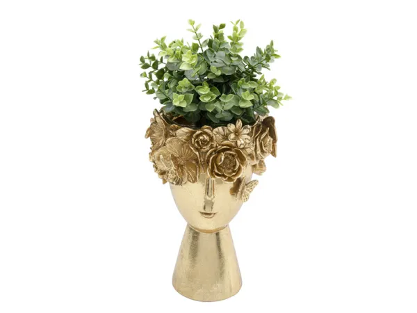 Flowercrown dekoratívny kvetináč zlatý 20 cm