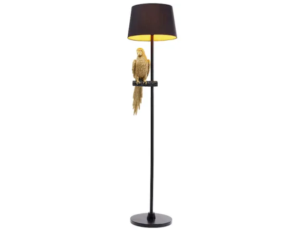 Animal Parrot stojaca lampa zlatá 176 cm