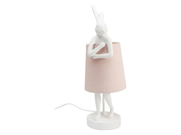Animal Rabbit stolová lampa biela/ružová 50 cm