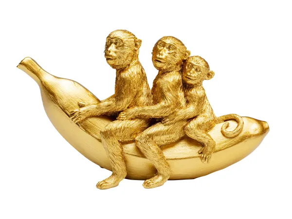 Banana Ride dekorácia zlatá 12 cm