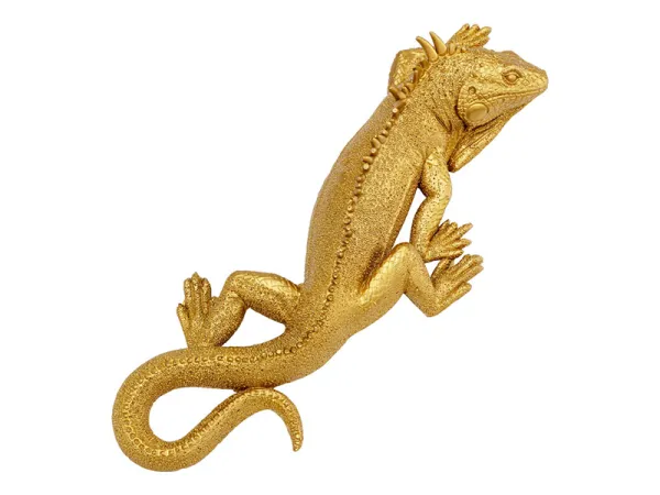 Lizard dekorácia zlatá 31x11 cm