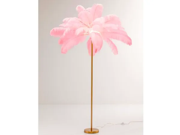 Feather Palm stojaca lampa ružová 165 cm