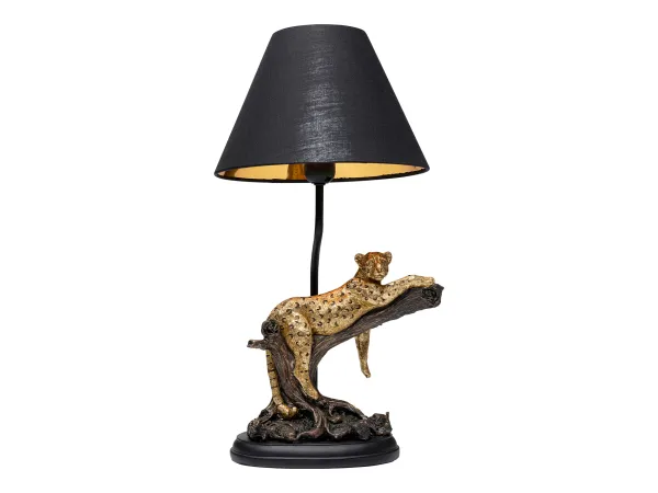 Relax Leopard stolová lampa čierna