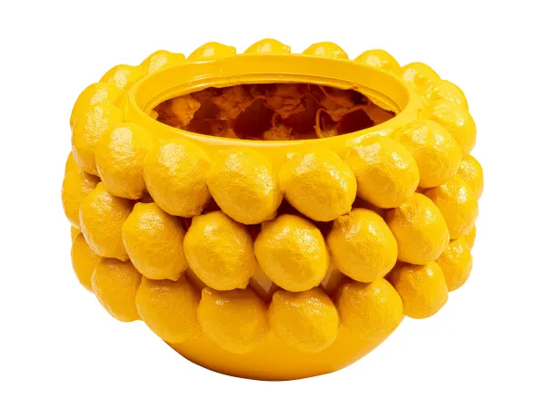 Lemon dekoračný kvetináč žltý