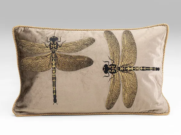 Dragonfly II dekoračný vankúš hnedý