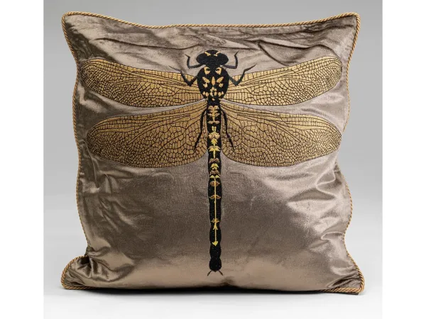Dragonfly I dekoračný vankúš hnedý