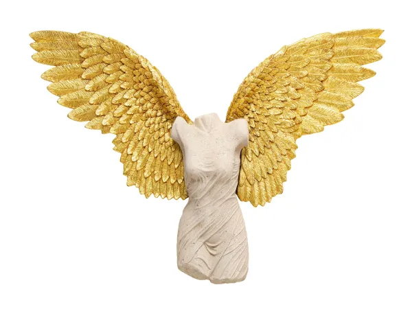 Angel Female nástenná dekorácia zlato-béžová