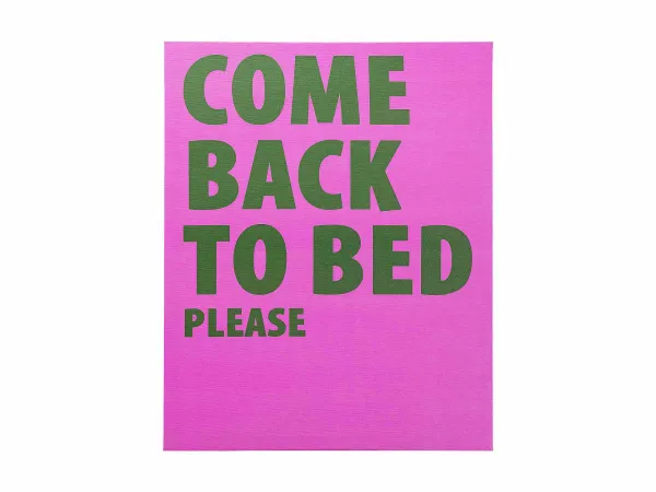 Come Back To Bed obraz ružový 40x50 cm