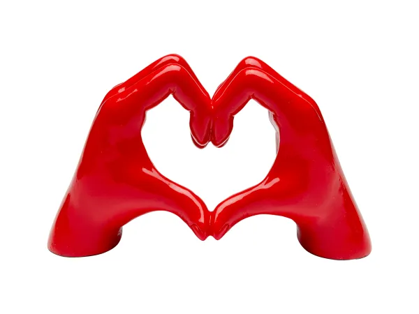 Heart Hands dekorácia červená 12 cm