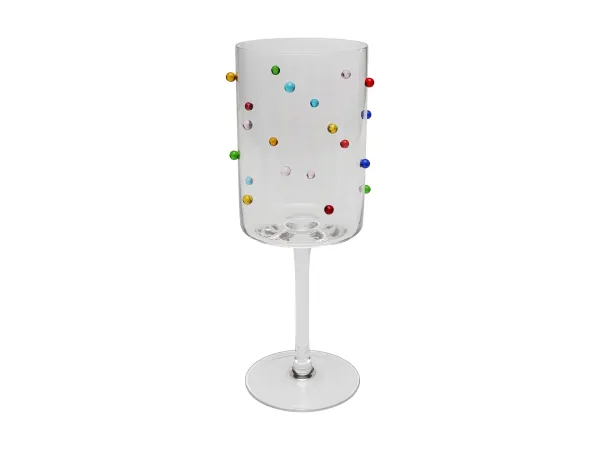 Party Dots pohár na víno viacfarebný