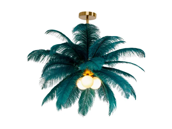 Feather Palm závesná lampa Ø87 cm zelená
