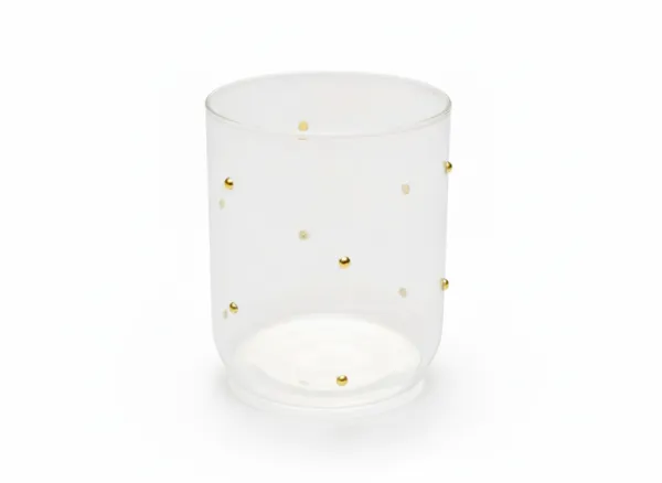 Glam Dots Gold pohár 9 cm