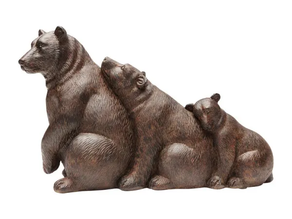Relaxed Bear Family dekorácia hnedá