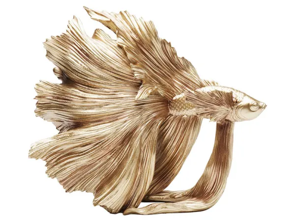 Betta Fish S dekorácia zlatá