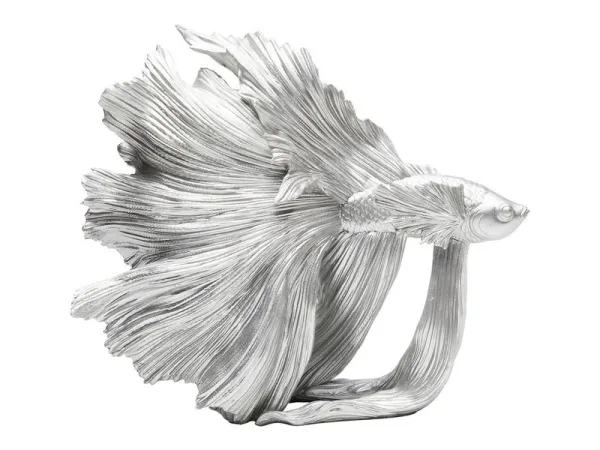 Betta Fish dekorácia strieborná