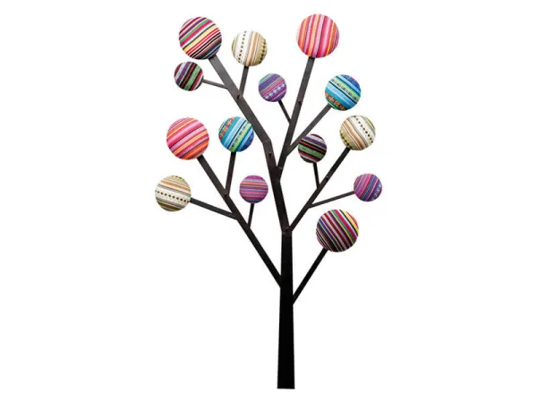 Bubble Tree nástenný vešiak farebný
