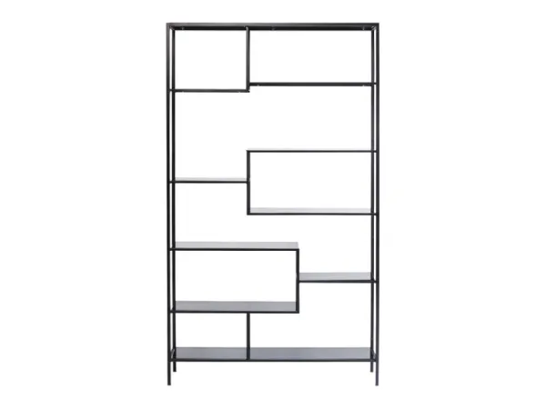 Loft policový regál čierny 115x195 cm