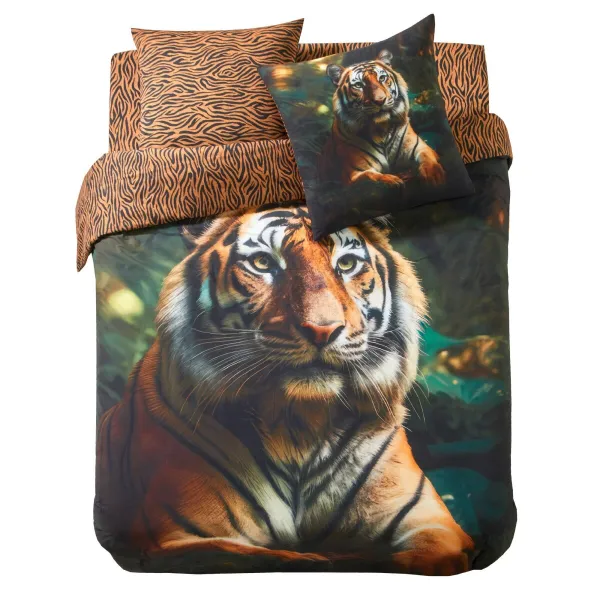 Bavlnená posteľná bielizeň pre teenagerov s potlačou Tiger