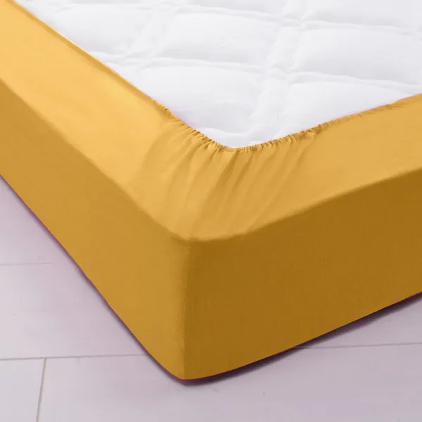 Bavlnená jednofarebná napínacia plachta zn. Colombine® s hĺbkou rohov 32 cm