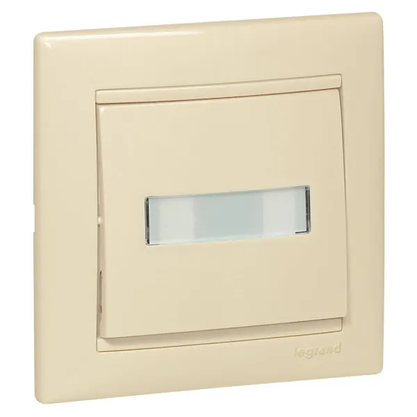 Tlačidlo (1/0So) 10A/12V~ popis.p. béžová Valena (Legrand)