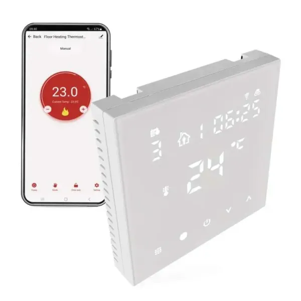 GoSmart Digitálny izbový termostat pre podlahové kúrenie P56201UF s wifi číre sklo