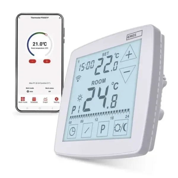 Podlahový programovateľný drôtový WiFi GoSmart termostat P56S01F(EMOS)