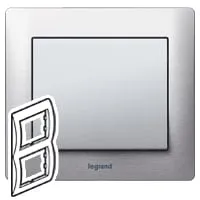 Rámček 2-násobný hliník brúsený Galea Life (Legrand)
