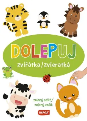Dolepuj zvířátka / zvieratká - zelený sešit / zelený zošit