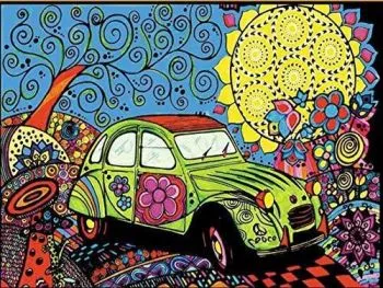 Colorvelvet zamatový obrázok Auto veľký