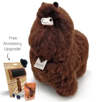 Plyšová hračka Alpaca LARGE – WALNUT - INKARI Alpaky