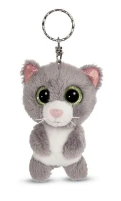 NICI Glubschis kľúčenka Mačka šedá Felinja 9cm, GREEN - NICI
