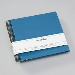 Fotoalbum Semikolon Spiral Economy Medium cream azzurro