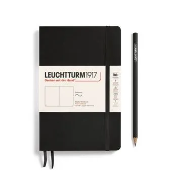 Zápisník LEUCHTTURM1917 Softcover paperback (B6+) Black, 123 p., čistý