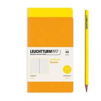 Zošit LEUCHTTURM1917 Jottbook Double, Lemon & Rising Sun, Flexcover, 80 g/m2 papier, 59 p., bodkovaný