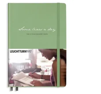 Päťročný denník LEUCHTTURM1917 Some Lines A Day Sage, 80 g/m2 papier