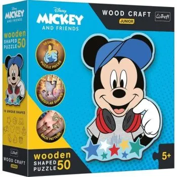 Drevené puzzle Junior - V Mickeyho svete 50 Trefl