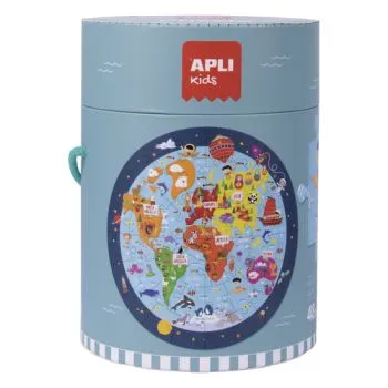 APLI Puzzle v tube -Svetová mapa 48 dielikov - APLI