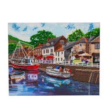 Obraz Prístav (40x50 cm) vykladanie z diamantov