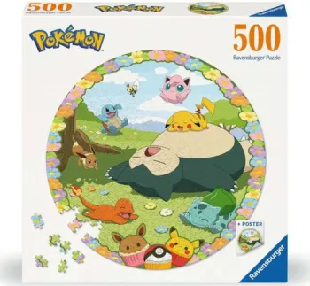 Kruhové puzzle: Roztomilí Pokémoni 500 Ravensburger