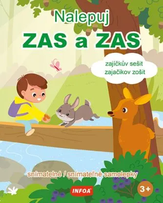 Nalepuj ZAS a ZAS - zajíčkův sešit / zajačikov zošit - snímatelné / snímateľné samolepky (CZ/SK vydanie)