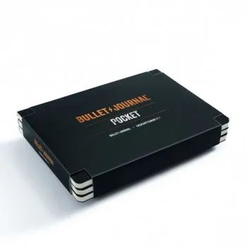 Vreckový adresár LEUCHTTURM1917 Bullet Journal Pocket, Black, 3-pack, bodkovaný